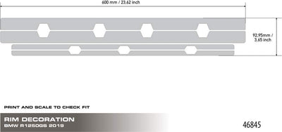 Felgenbettaufkleber Uniracing BMW R1200GS '04-'12,R1200GS LC '13-'18,BMW R1250GS