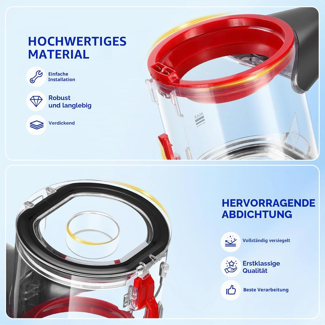 Staubbehälter für Dyson V7 V8 SV10 SV11 Staubsauger, mit Schnittstelle, Abfalleimer, Ersatzteil, Auf