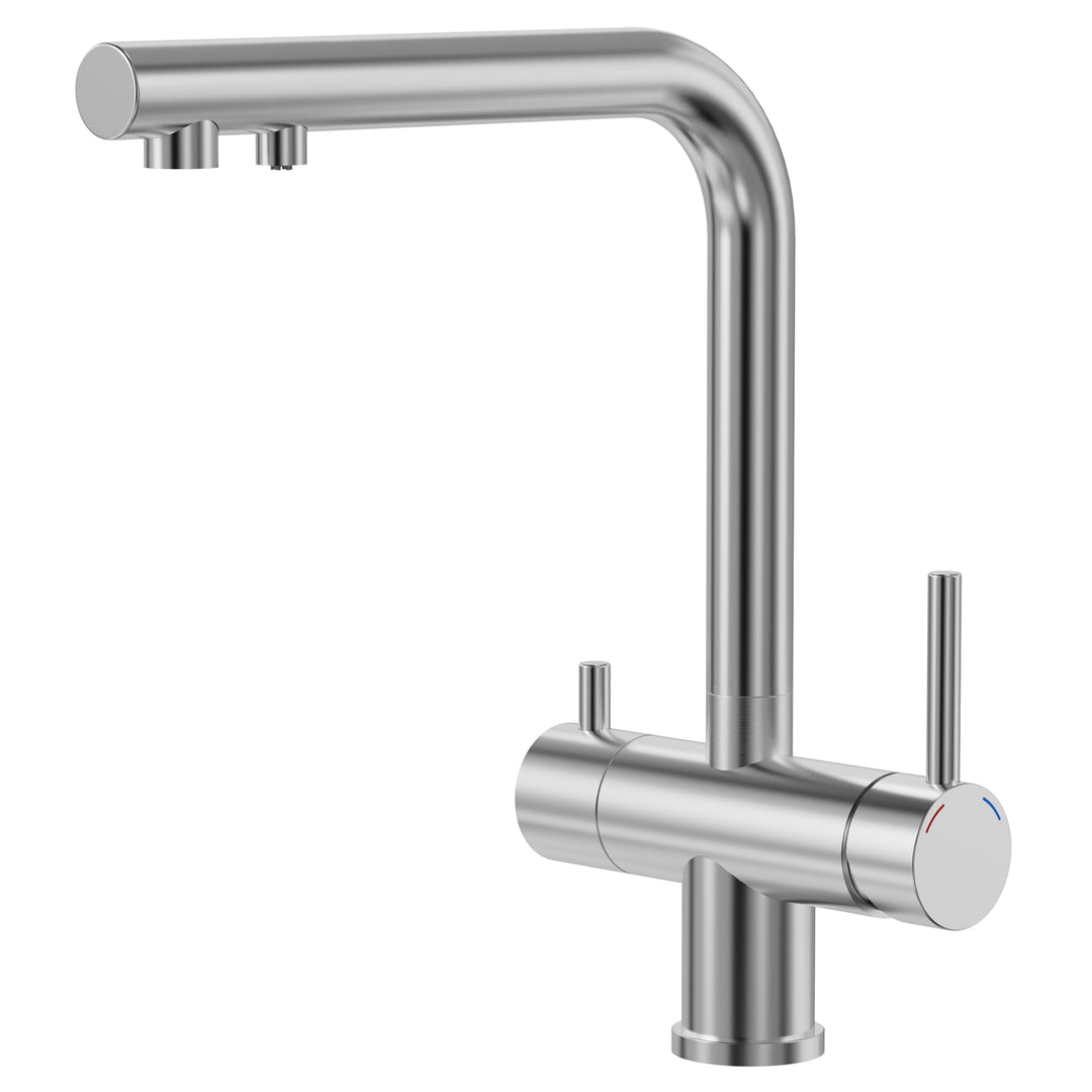 Wasserhahn Küche 3 Wege, 360° Drehbar Küchenarmatur, 3 in 1 Mischbatterie für Wasserfilter, Trinkwas