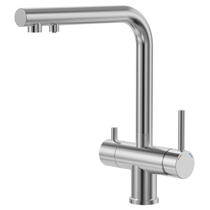 Wasserhahn Küche 3 Wege, 360° Drehbar Küchenarmatur, 3 in 1 Mischbatterie für Wasserfilter, Trinkwas