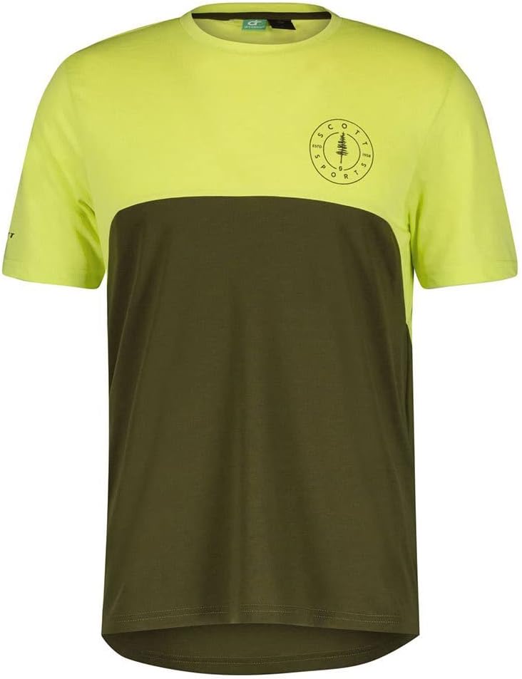 Scott Trail Flow DRI Fahrrad Trikot kurz braun/orange 2023 S Bitter Yellow/Fir Green, S Bitter Yello