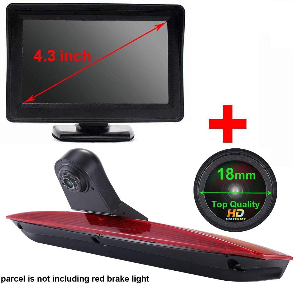 【Super HD Rückfahrkamera Set】4.3 Zoll TFT LCD Farbdisplay Auto Monitor + 1280*720P Rückfahrkamera fü