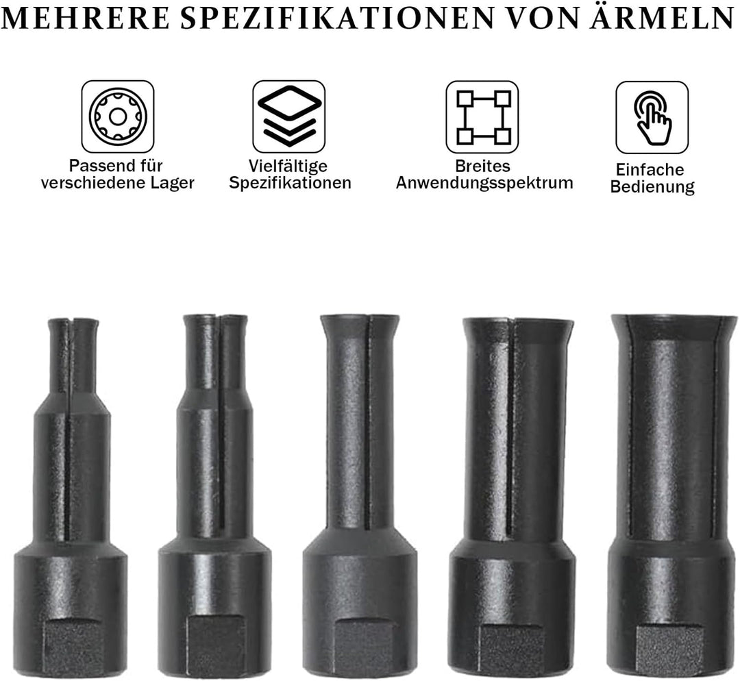Motorrad Lagerabzieher Innenlager Werkzeug: 9-23 mm mit 5 Spannzangen + Tragbarer Koffer für Kugella