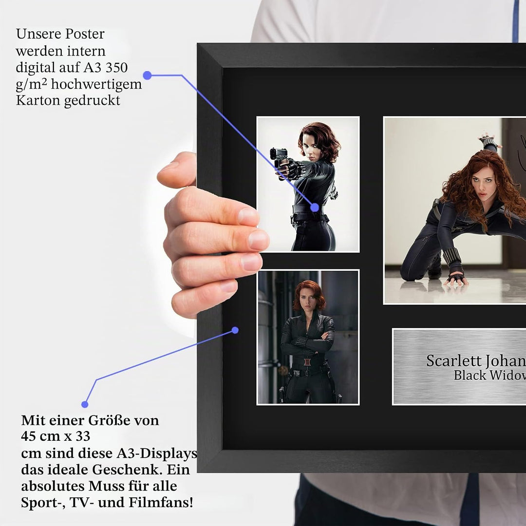HWC Trading FR A3 Scarlett Johansson Black Widow Avengers Geschenke Gedruckt, Signiert Autogramm Bil