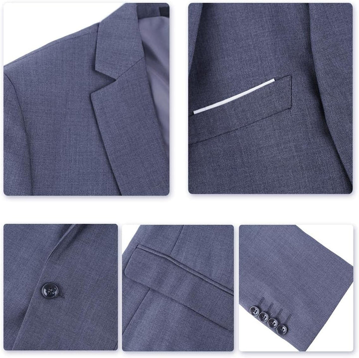 Cloudstyle Anzug Herren Slim Fit 3 Teilig Krawatte Anzüge Business Herrenanzug Sakko für Hochzeit L