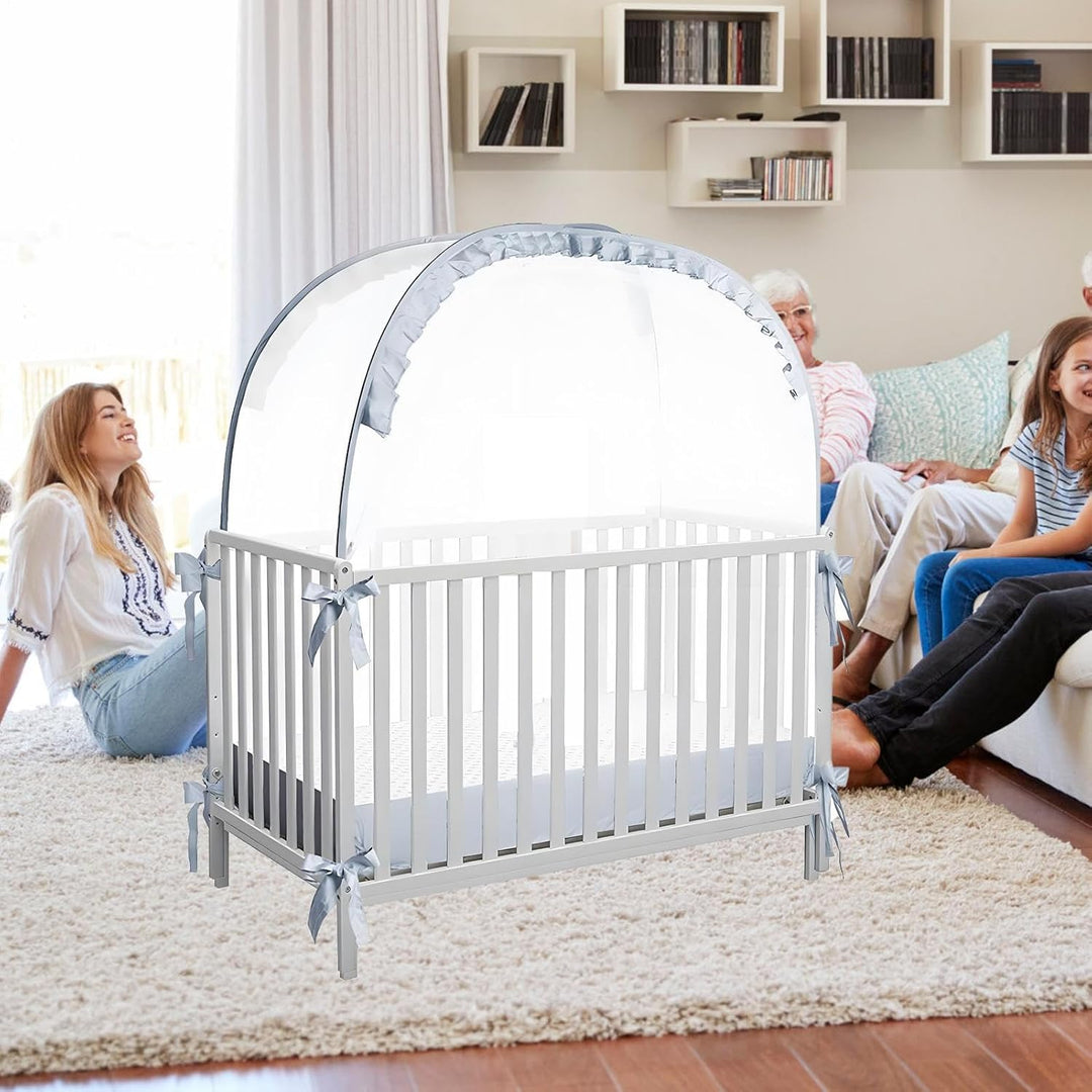 Kinderbett-Abdeckung, um zu verhindern, dass das Baby herausklettert, 70 x 130 x 140 cm, atmungsakti