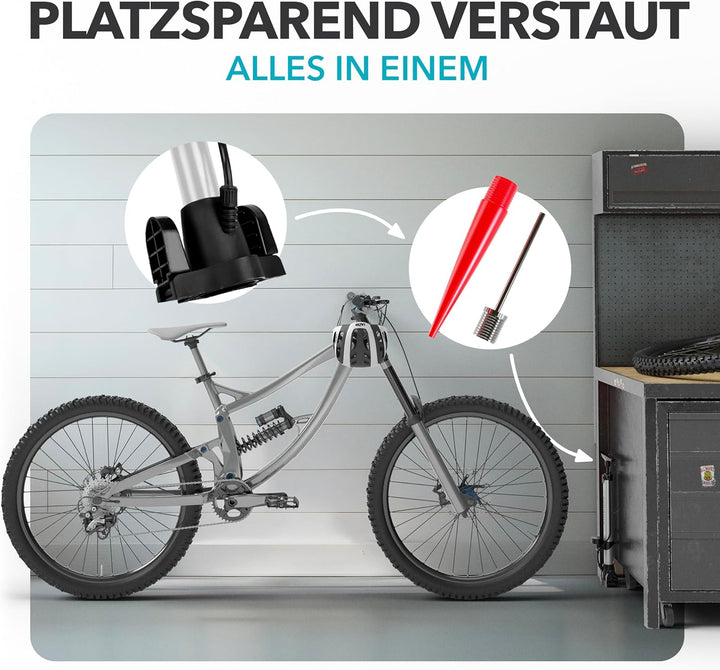 Fahrradpumpe alle Ventile Test SEHR GUT - 10 Jahre Garantie Leistungsstarke Fahrrad Pumpe Luft – Ren