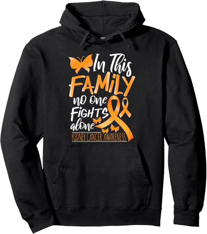 Kidney Cancer Ribbon Awareness Family kämpft nicht alleine Pullover Hoodie