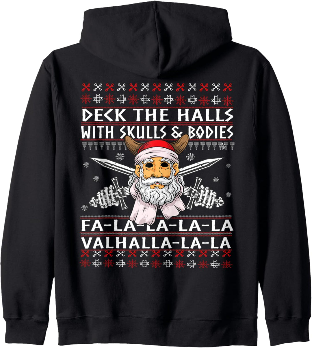 The Halls With Skulls And Bodies Lustiges Design auf der Rückseite Kapuzenjacke