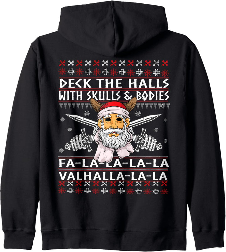 The Halls With Skulls And Bodies Lustiges Design auf der Rückseite Kapuzenjacke