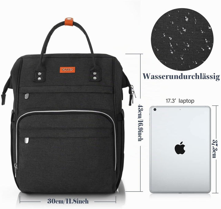 Rucksack Damen, Rucksack Schule mit 15.6 Zoll Laptopfach &amp; USB-Ladeanschluss,Schulrucksack Mädchen T