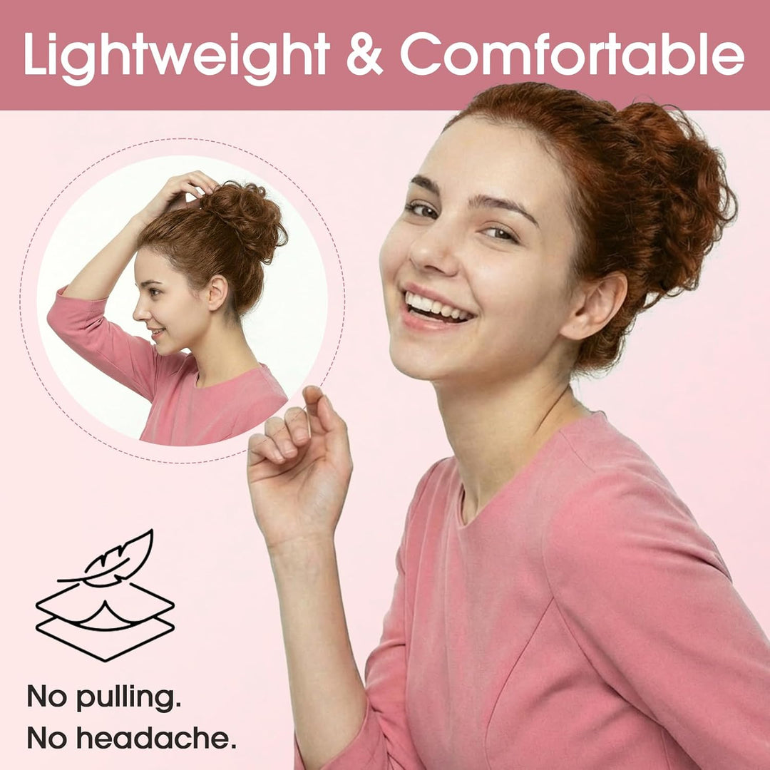 S-noilite Echthaar Messy Bun mit klammer Natürliches Haarteil für Dutt und Hochsteckfrisuren - Claw