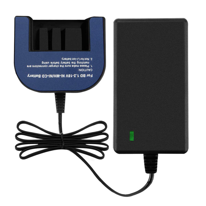 Exmate Multivolt Ladegerät für Black & Decker Ni-MH Ni-Cd Akkus, 1.2V-18V, 1A, Schwarz