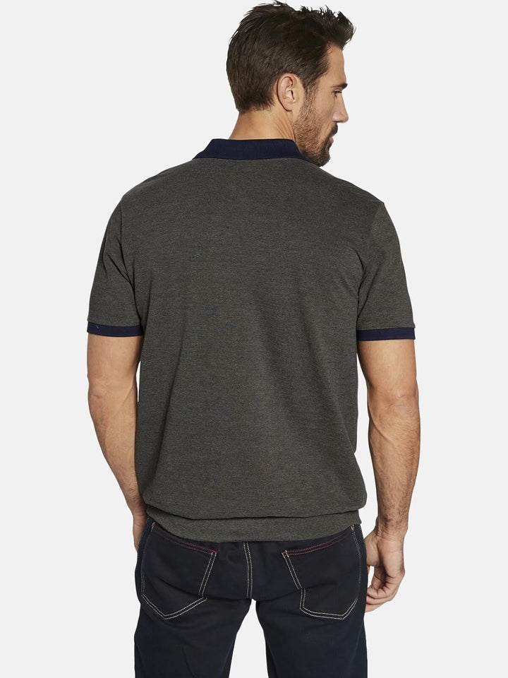 Jan Vanderstorm Herren Poloshirt Erling 7XL Grosse Grössen Dunkelgrau, 7XL Grosse Grössen Dunkelgrau