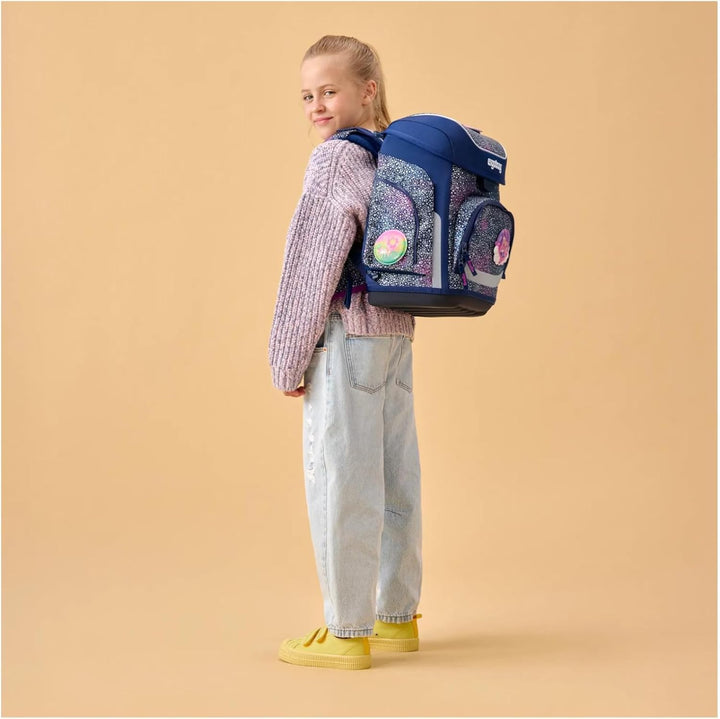 ergobag cubo Set ergonomischer Schulranzen Klassisch 5-teilig 1. Klasse Grundschule Bärlaxy - Lila E