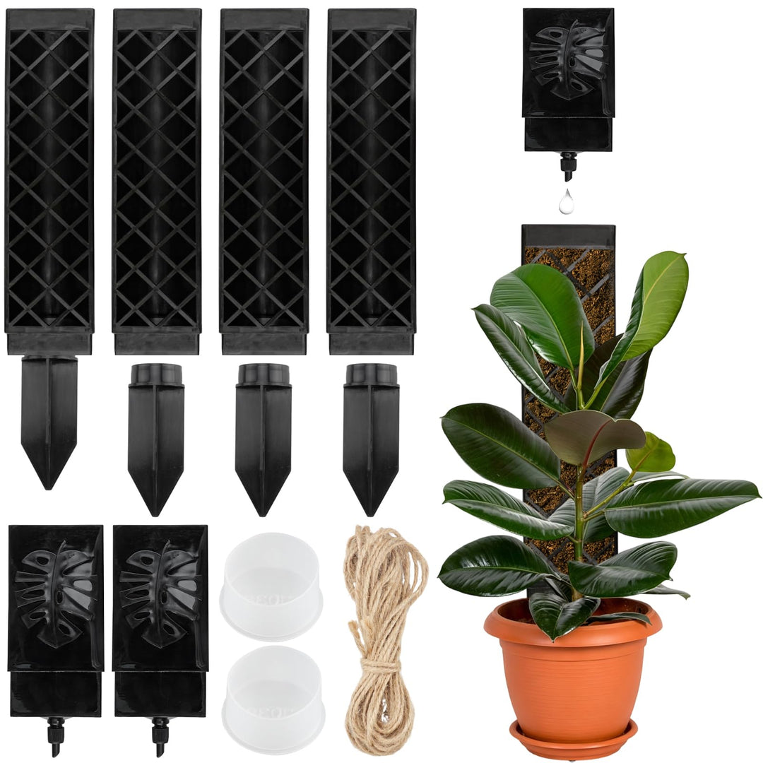 4 Stück Moosstab für Monstera Rankhilfe, 25 cm Moosstab Selbstbewässerung Erweiterbar, Rankstab Mons