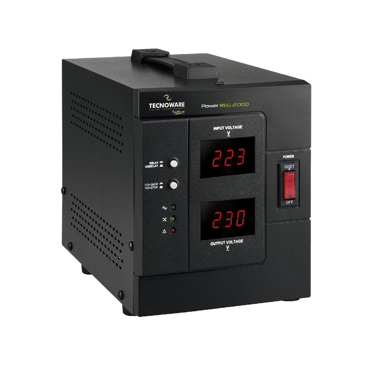 Tecnoware Power Reg 2000VA - Einphasiger Elektronischer Stabilisator - Stabilisierung ±6% - Kabelein