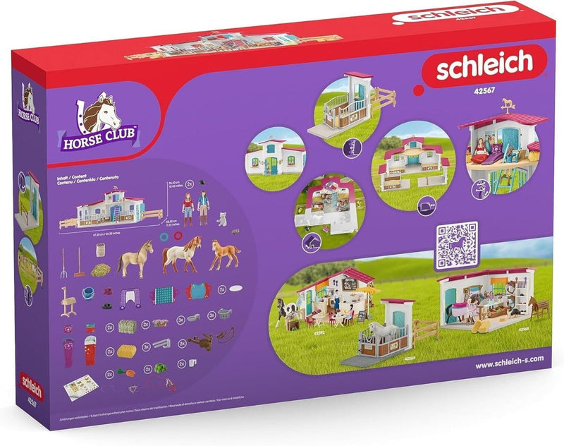 schleich 42567 Reiterhof, für Kinder ab 5-12 Jahren, HORSE CLUB - Spielset