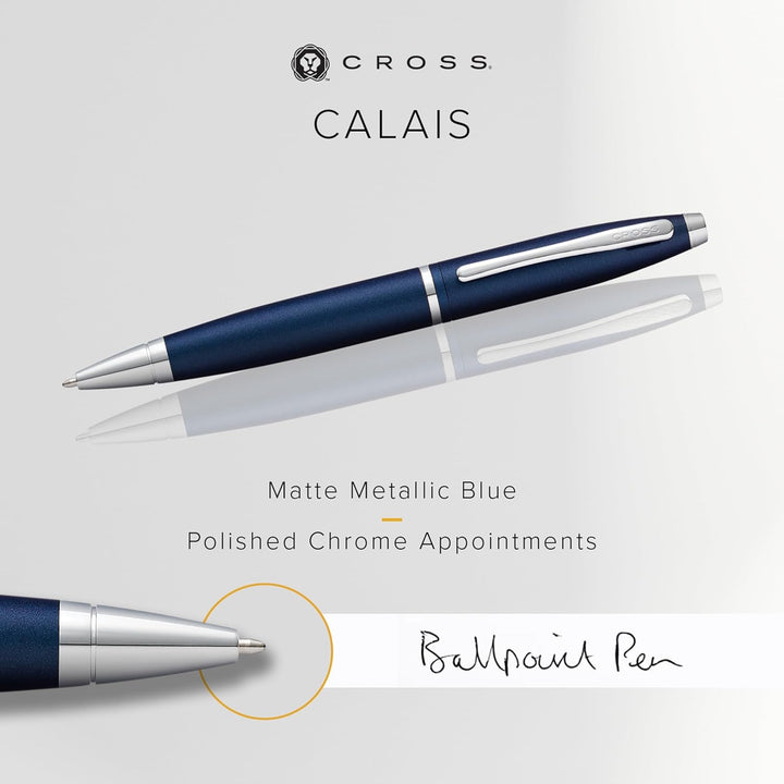 Cross Calais Kugelschreiber (Drehmechanik, Strichstärke M, Schreibfarbe: schwarz, inkl. Geschenkbox)
