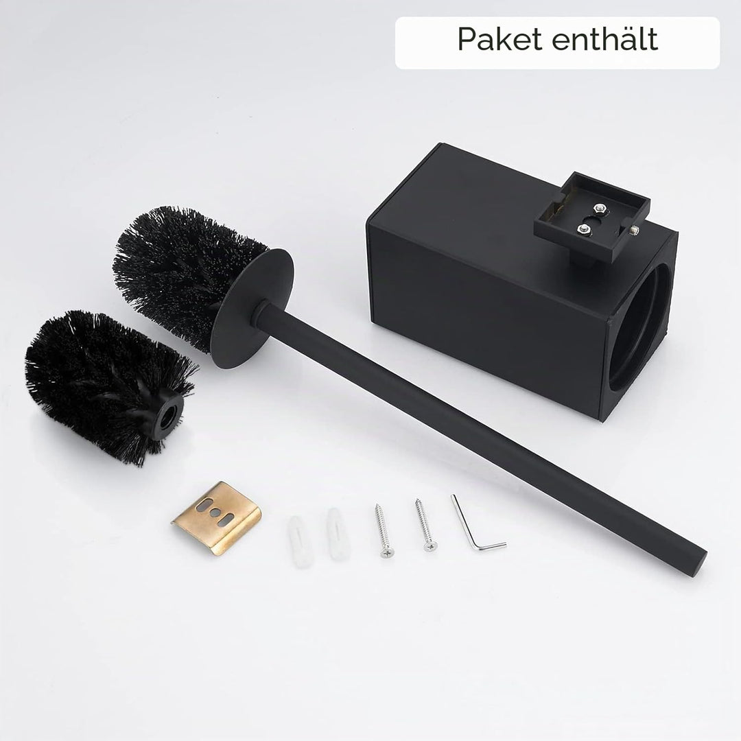 bgl Wandhalterung für WC-Bürste aus 304 Edelstahl, quadratisch Schwarz
