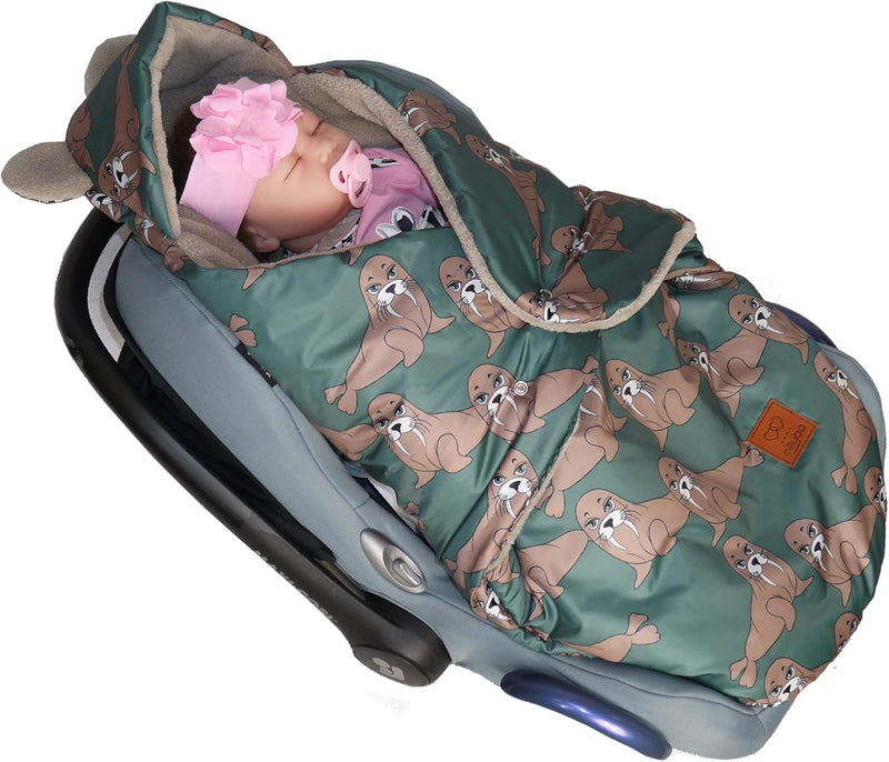 millybo Fusssack Baby Einschlagdecke für Winter geeignet für Kinderwagen Babyschale Babybett Autosit