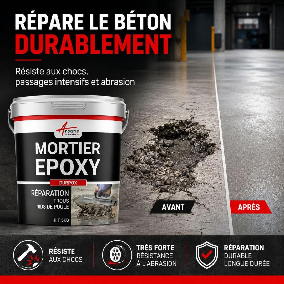 Epoxid-Reparaturmörtel für Löcher und Schlaglöcher: DURPOX - 5 kg, 5 kg