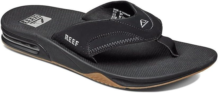 Reef Herren Fanning Flipflop 35 EU Schwarz Black Silver Bls, 35 EU Schwarz Black Silver Bls