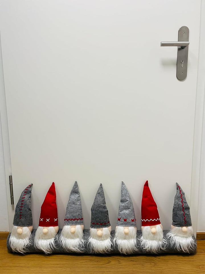 khevga Zugluftstopper aus Stoff für Innen Fenster Türen Motiv Zwerge