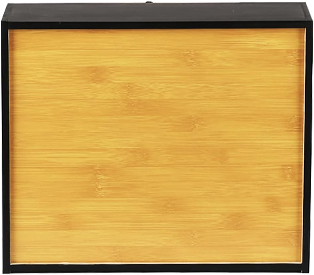 Brotkasten aus Bambus, 2 Schichten, Holzkiste für Küche, Huche, zur Aufbewahrung von Brot, 40 x 33 x