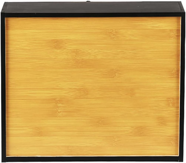 Brotkasten aus Bambus, 2 Schichten, Holzkiste für Küche, Huche, zur Aufbewahrung von Brot, 40 x 33 x