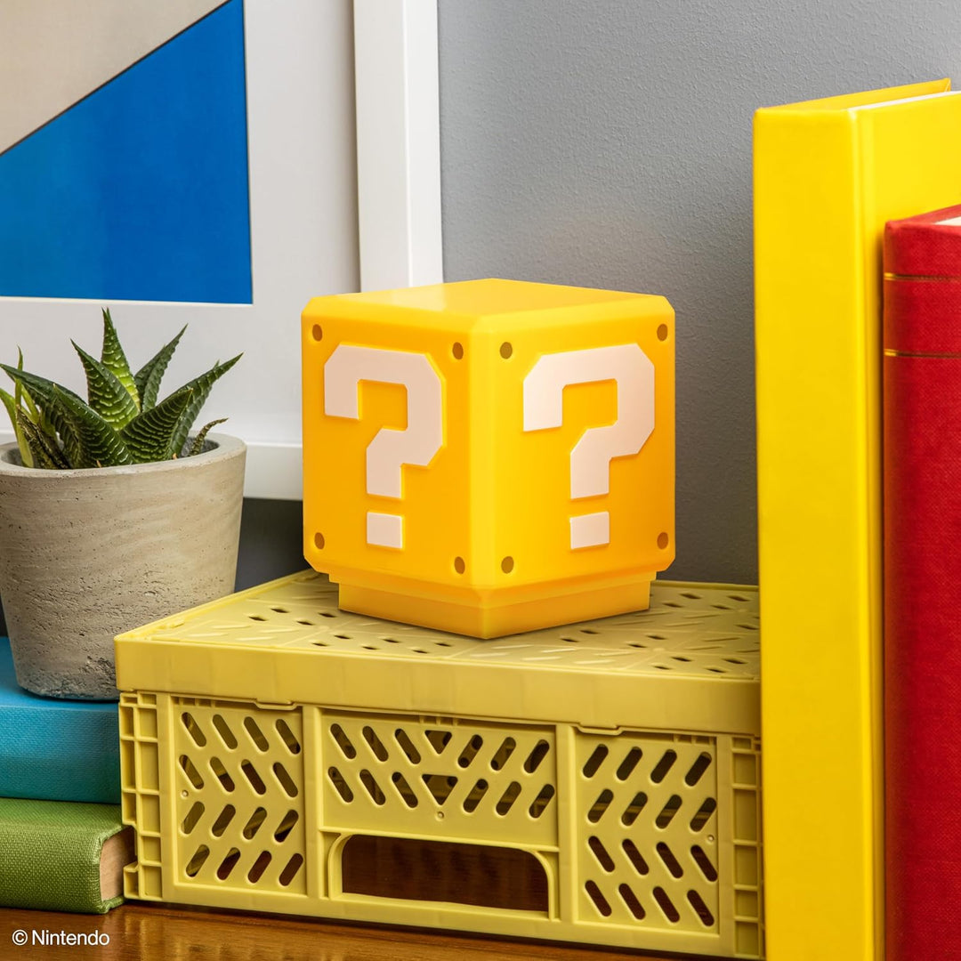 Paladone Super Mario Mini Fragezeichenblock-Licht - Offiziell lizenziertes Super Mario Bros.-Merchan