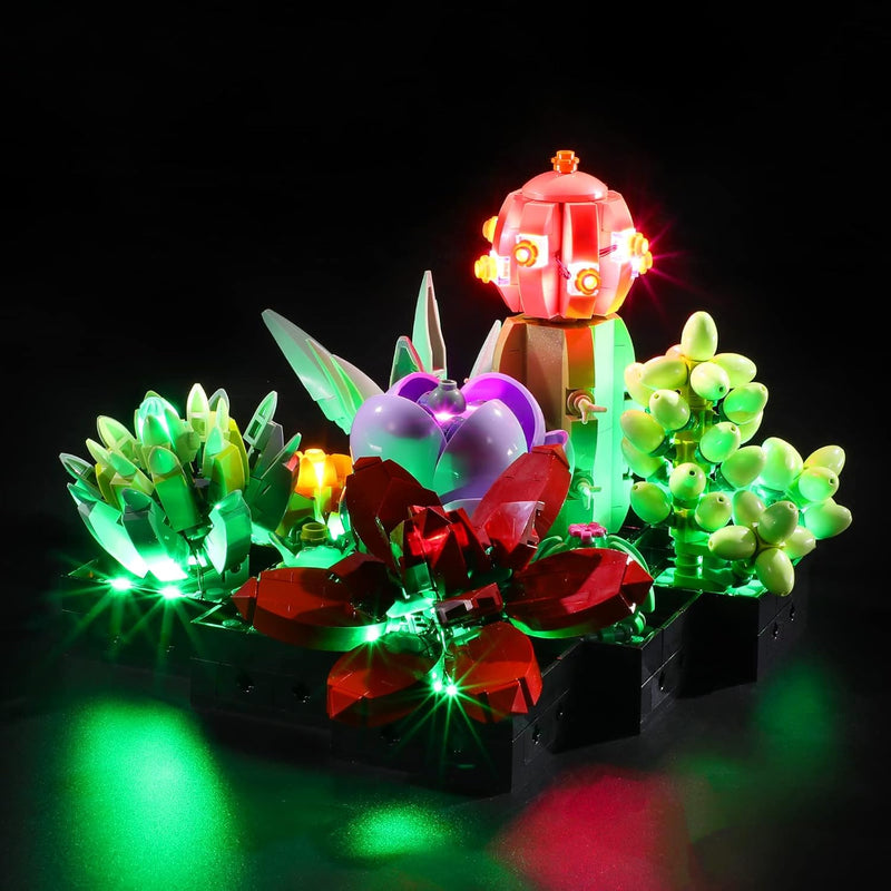 GEAMENT LED Licht-Set Kompatibel mit Lego Sukkulenten (Succulents) - Beleuchtungsset für Creator 103