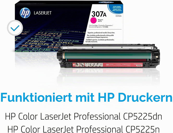 HP 307A (CE743A) Rot Original Toner für HP Color Laserjet Pro CP5225, Rot