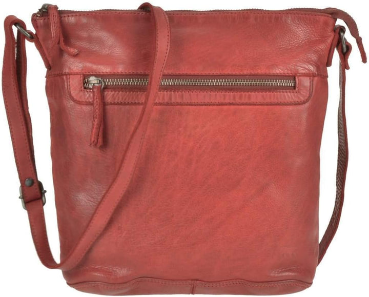 Bear Design Damen Tasche Ledertasche Umhängetasche Schultertasche 30x27cm rot