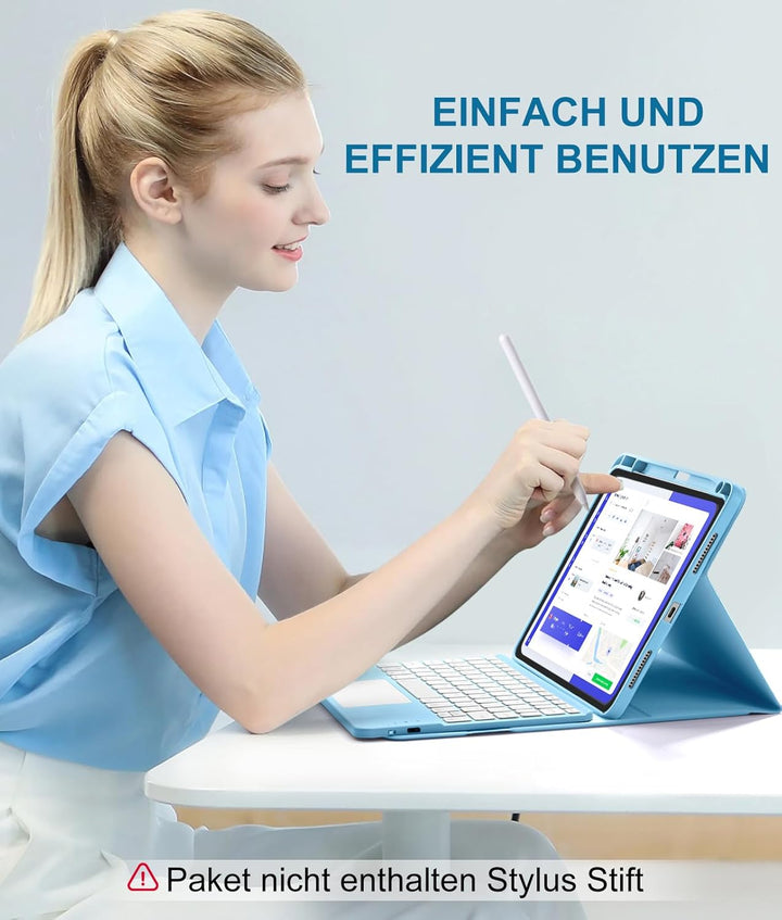 Vobafe Hülle mit Tastatur für iPad Air 11 Zoll M4 M3 M2 (2026/2025/2024), iPad Air 5. 4. Generation