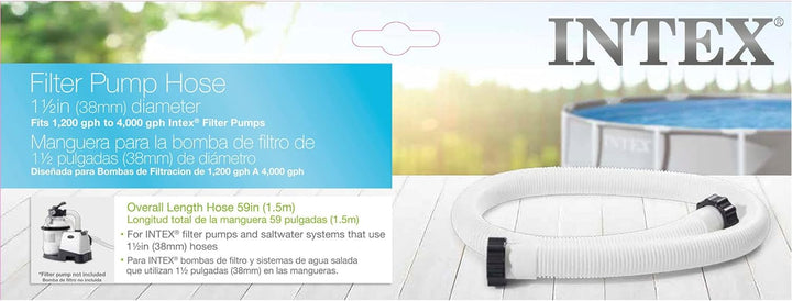 Intex Schlauch- und Muttern-Set aus Kunststoff für Pumpe, Grau, 29060E, 1 Stück 1-Pack, 1-Pack