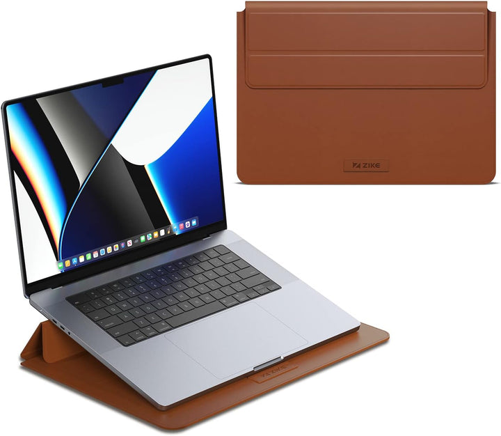 ZIKE Laptop Hülle 16 Zoll Tasche, Wasserdicht PU Schutzhülle Case mit Standfunktio für 15" und 16" M