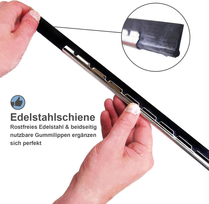 Profi-Fensterabzieher (25cm) von LEWI - Fensterwischer für kleine Fenster &amp; Ecken - streifenfreies E