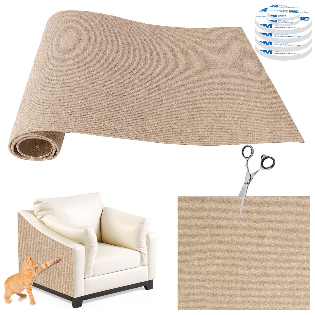 200x40CM Selbstklebend kratzmatte Katze, Kratzbretter Katze Wand, DIY Kratzbrett, Kratzschutz Sofa I