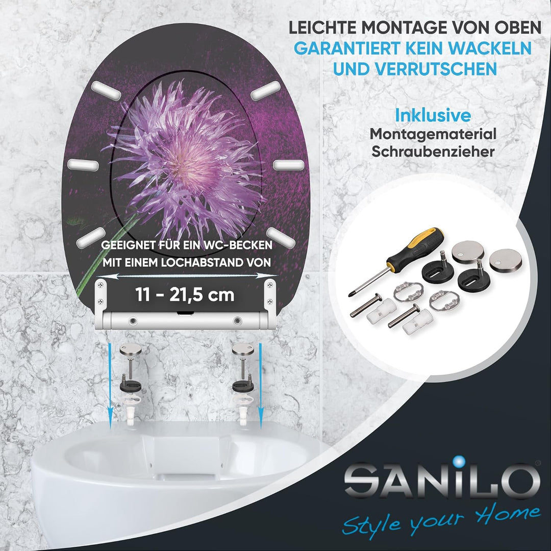Sanilo WC Sitz mit Absenkautomatik, viele neue Toilettendeckel zur Auswahl, hochwertige Oberfläche,