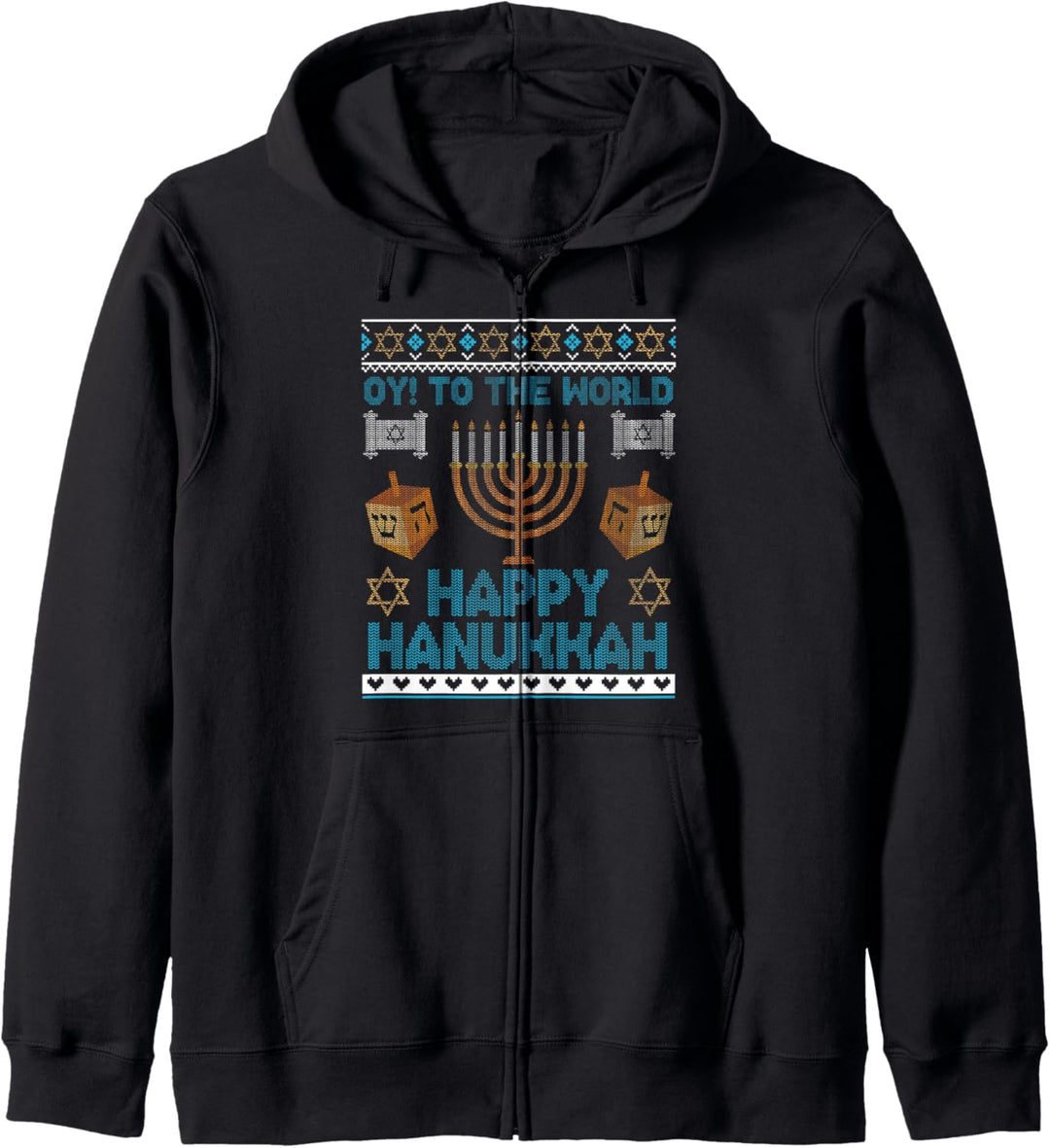Hässliche Chanukka, Chanukka, Oy! To The World Happy Chanukka Kapuzenjacke