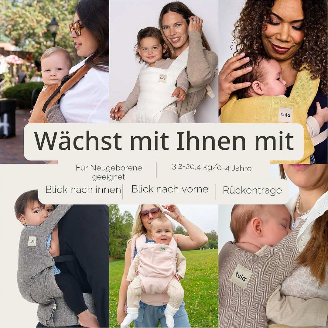 Tula Explore Mesh Babytrage für Neugeborene ab Geburt, 3-in-1 Baby-Tragetasche mit Mesh Rückenpanel,