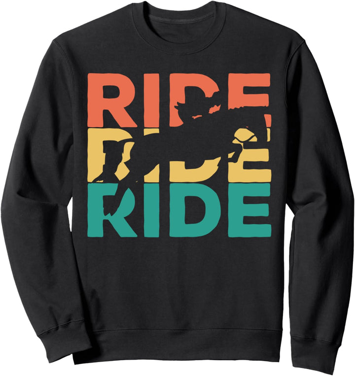 Retro Vintage Pferdereiten Geschenk für Reiter & Reiterinnen Sweatshirt