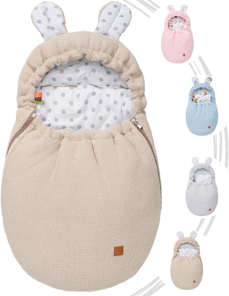 Mikos Einschlagdecke Babyschale Winter Fusssack für Babyschale Maxi Cosi, Vielseitiger Kinderwagen D