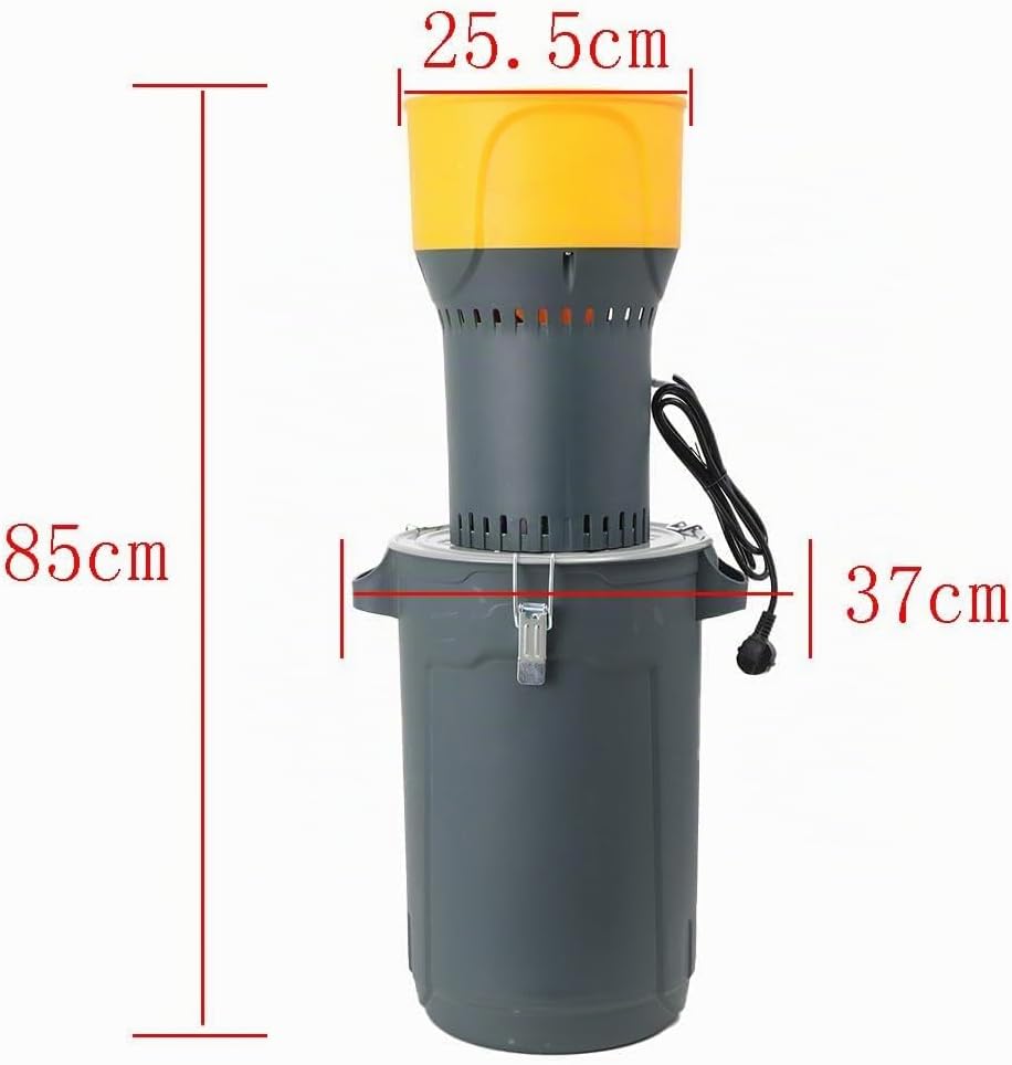 1000W 25L Elektrische Getreidemühle, 19000 U/min Kornmühle Futtermühle mit 5 Lochsiebe(2/3/4/6/8mm)