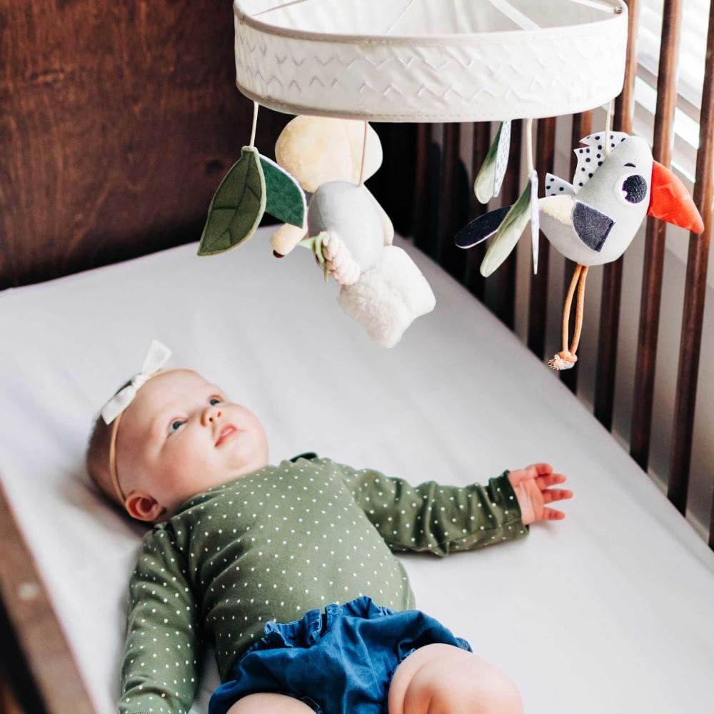 Tiny Love Boho Chic Luxe Baby-Mobile, Stylisches Mobile mit Beruhigenden Melodien, Timer und LED Lic