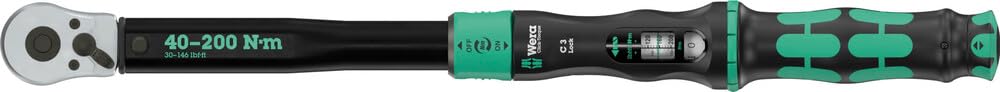 Wera 05075692001 Click-Torque Lock C 3 Drehmomentschlüssel, einstellbar, Umschaltknarre, Torque Lock
