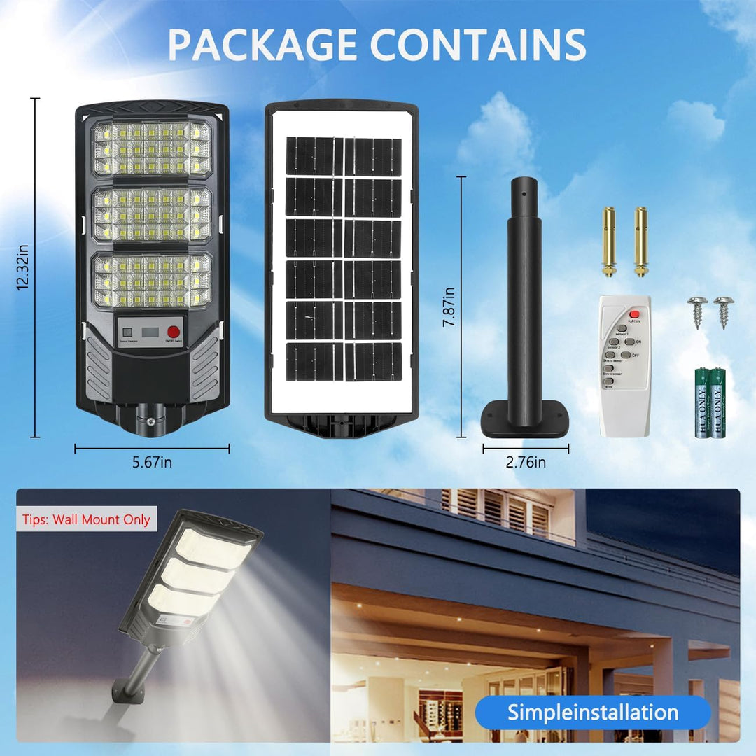 YACAISI Solar-Stehleuchten für den Aussenbereich, 8500 K, LED-Beleuchtung, wasserdicht, von Dämmerun