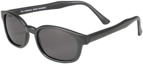 KD's - Sportliche und Motorrad-Sonnenbrille, mattschwarz, X 10010 – Herren & Damen - Smoke - Schwarz