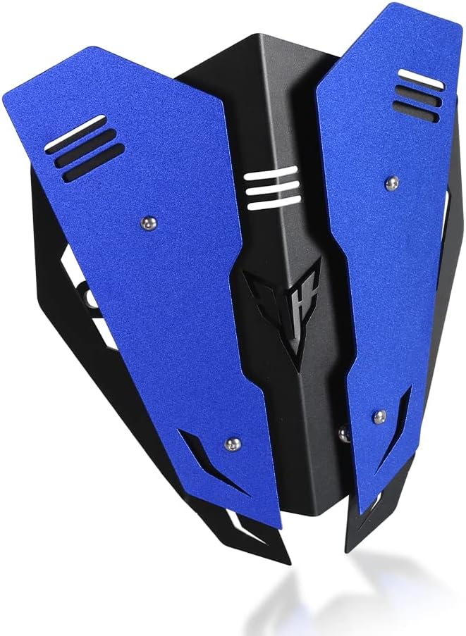 MOLONG Windschutzscheibe Aluminium Abweiser Für MT-03 MT03 MT 03 2020 MT-25 MT25 MT 25 2020（Blau）, B